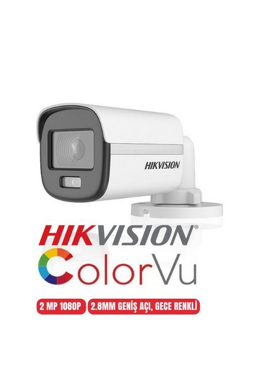 HIKVISION DS-2CE10DF0T-PF (2,8MM)2 MP COLORVU FİXED MİNİ BULLET KAMERA