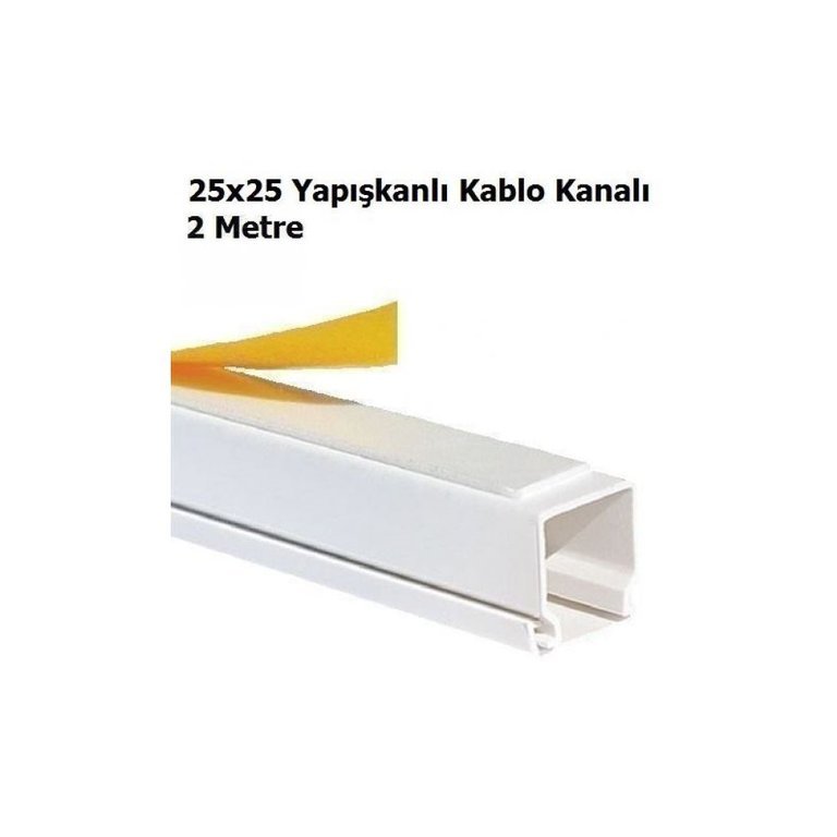 KABLO KANALI 25X25 YAPIŞKANLI  BEYAZ
