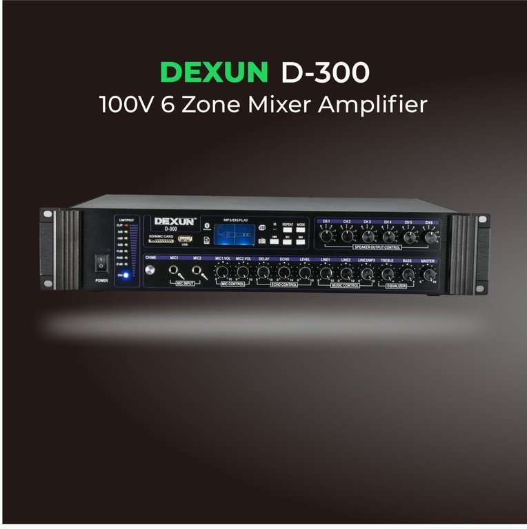 SES**DEXUN D-300 6 ZONE 250W VOLUM CONTROL