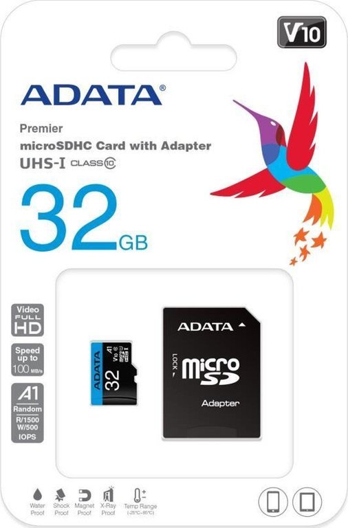 KB-ADATA 32GB PREMİER MİCROSDHC CARD WİTH ADAPTER UHS-I CLASS10 V10 HAFIZA KARTI