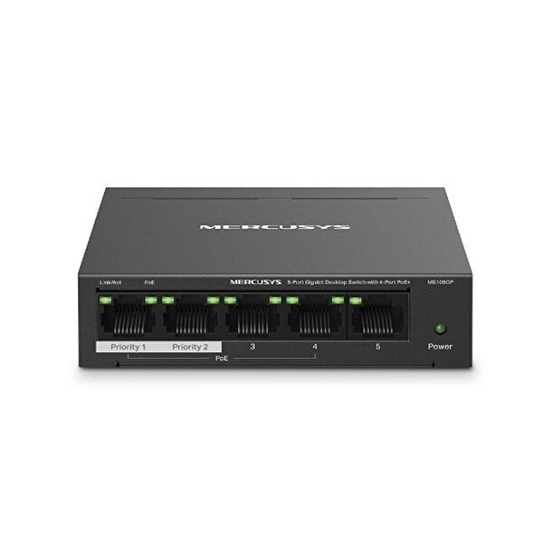 TP-LİNK MERCUSYS MS105 5 PORT 10/100 YÖNETİLEMEZ DESKTOP SWİTCH PLASTİK KASA