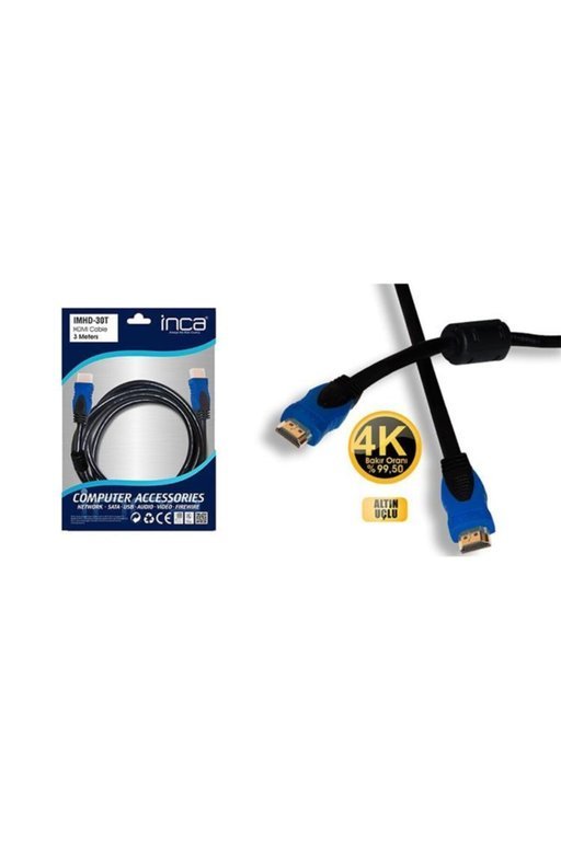 HDMI- İNCA IMHD30T 3 MTR 1.4 HDMI KABLO 