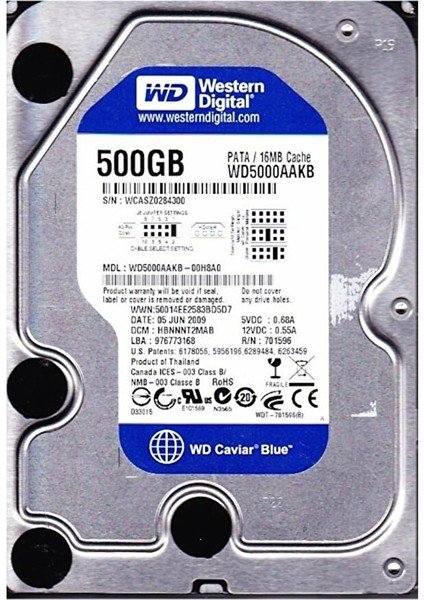 WD 500GB 3,5 7200 PC WD5000AVVS